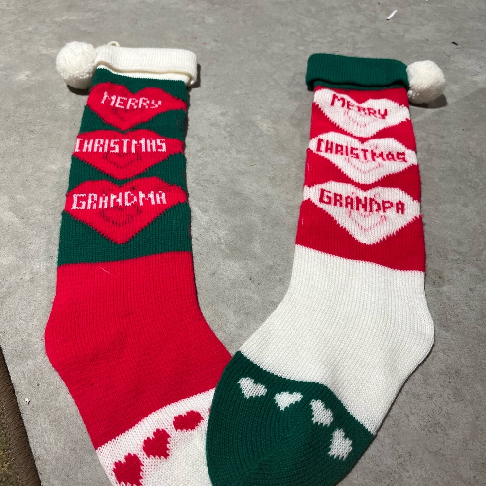 Christmas Grandpa & Gramma Socks